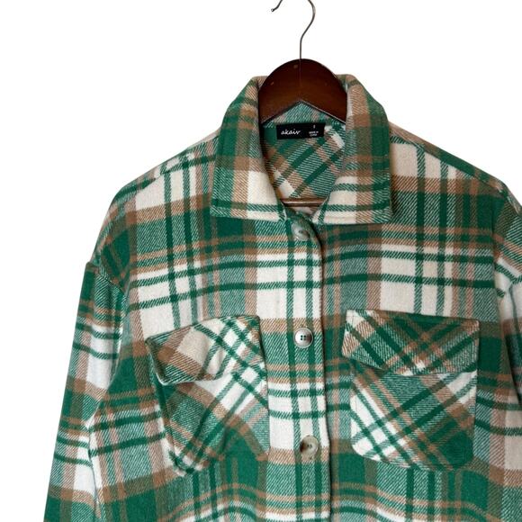 Plaid Shacket Shirt Jacket - Picture 3 of 5